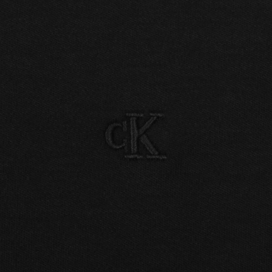 Image number 3 for Calvin Klein Long Sleeve Interlock T Shirt Black