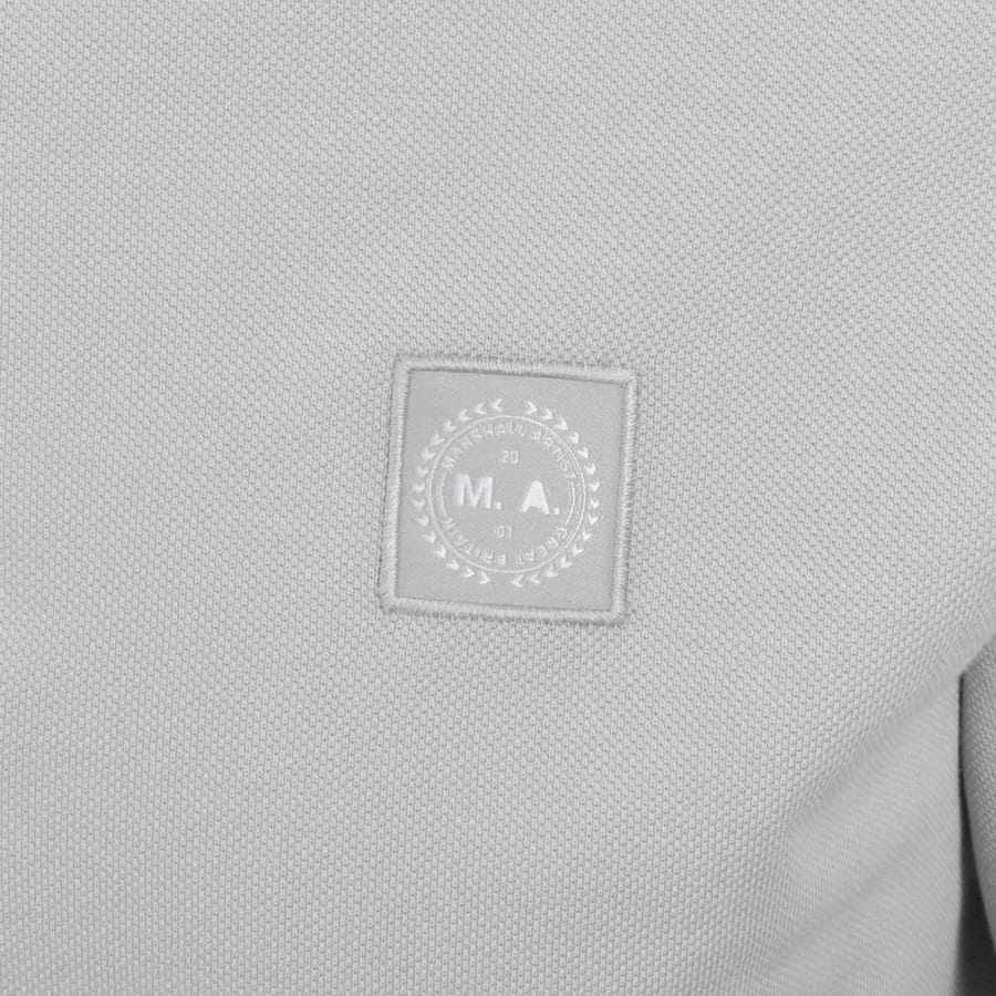 Image number 3 for Marshall Artist Siren Tipped Polo T Shirt Grey