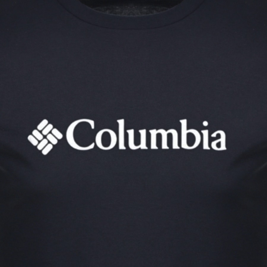 Image number 3 for Columbia Basic Logo T Shirt Navy