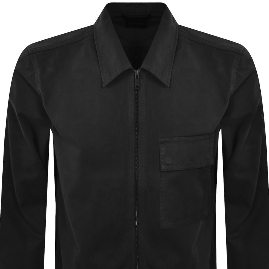 Image number 3 for BOSS Lorum Full Zip Overshirt Black