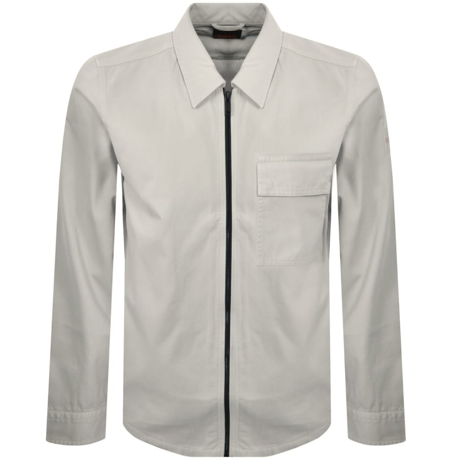 Image number 2 for BOSS Lorum Full Zip Overshirt Beige