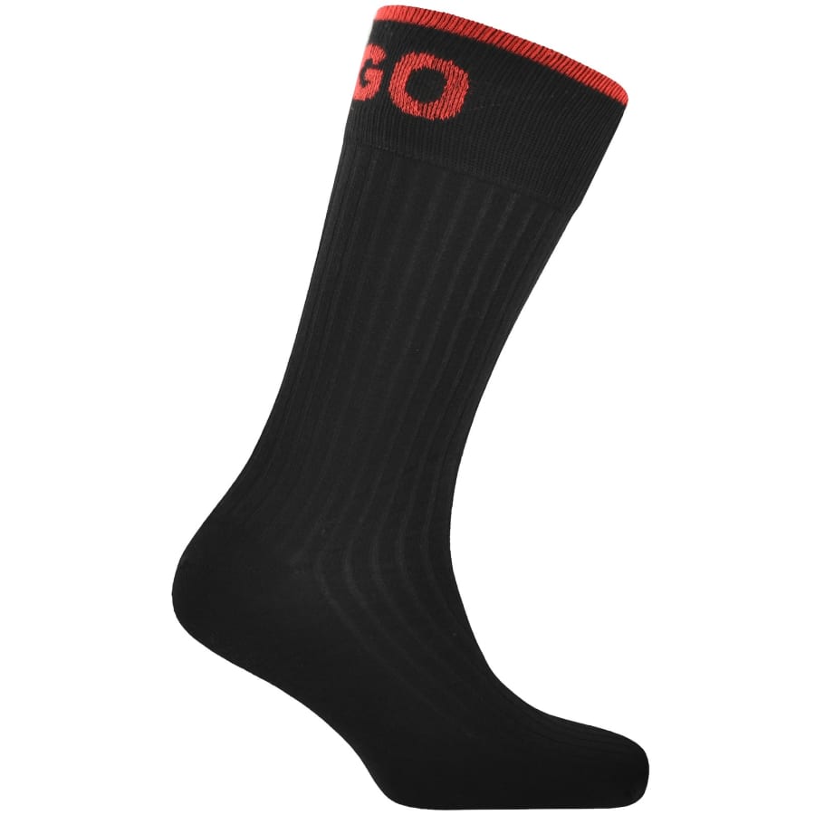 Image number 5 for HUGO 4 Pack Socks Black