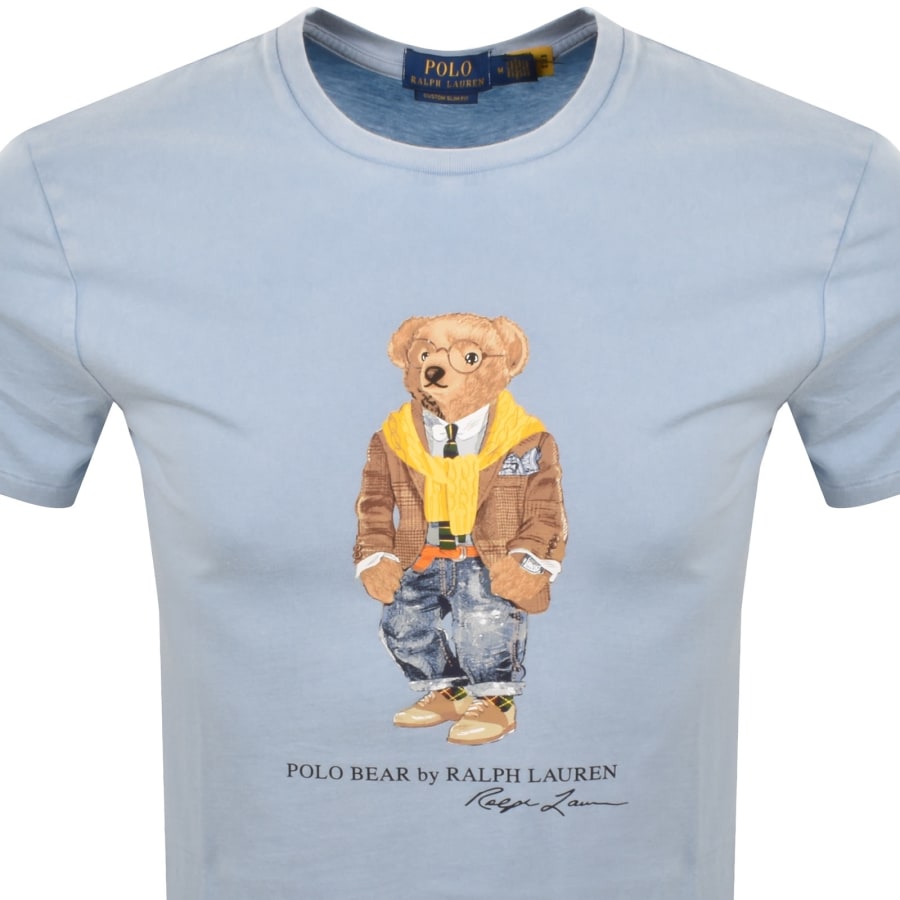 Image number 2 for Ralph Lauren Heriatge Bear T Shirt Blue