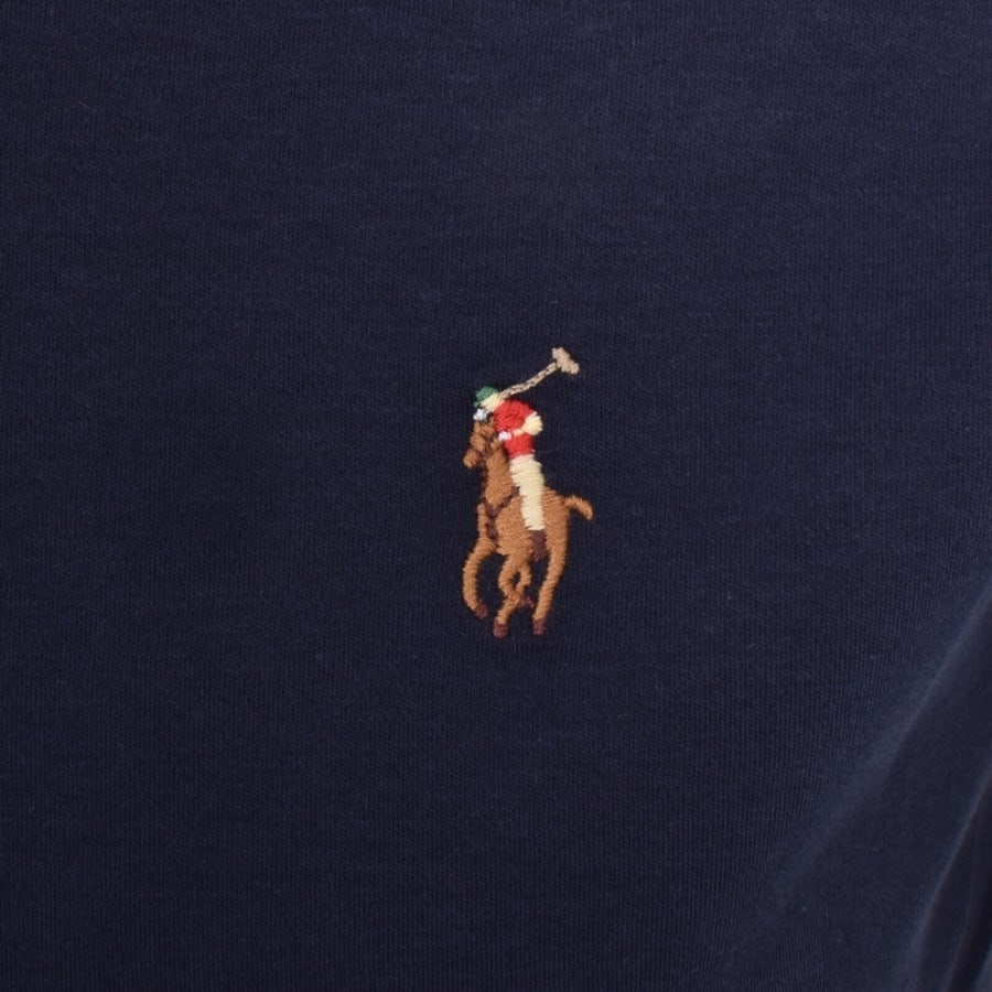 Image number 3 for Ralph Lauren Pima Crew Neck T Shirt Navy