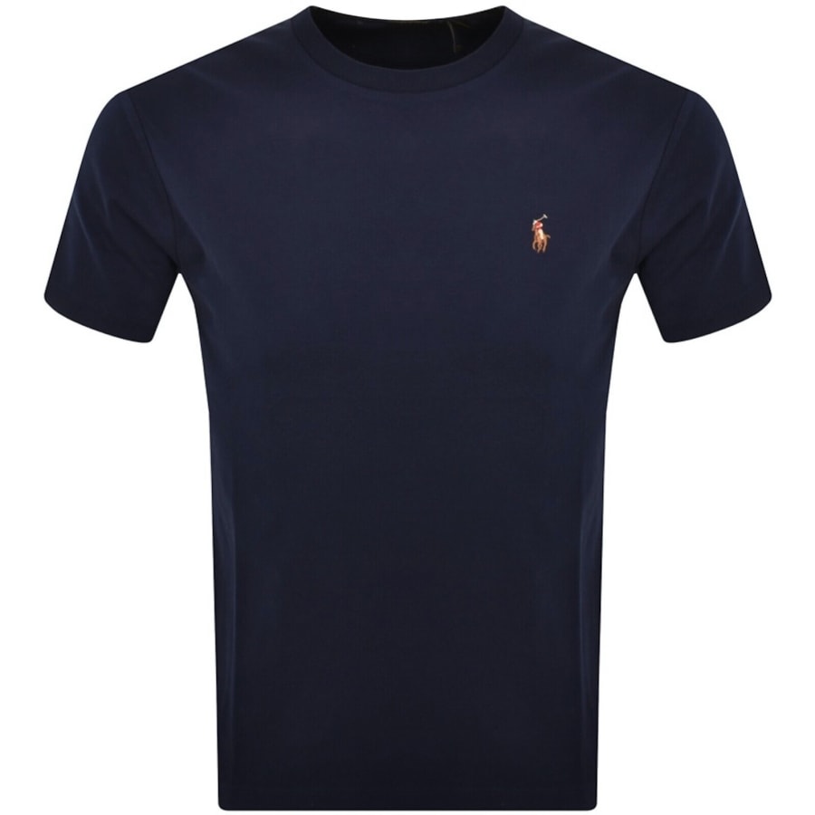Image number 1 for Ralph Lauren Pima Crew Neck T Shirt Navy