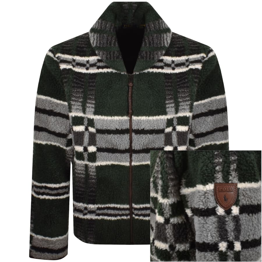 Image number 1 for Ralph Lauren Fleece Jacket Green