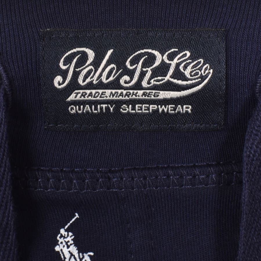 Image number 4 for Ralph Lauren Patterned Lounge Shorts Navy