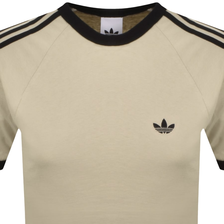 Image number 2 for adidas Originals 3 Stripes T Shirt Stone Khaki