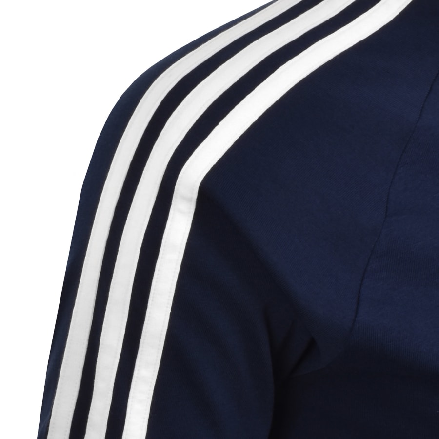 Image number 4 for adidas Originals 3 Stripes Ringer T Shirt Navy
