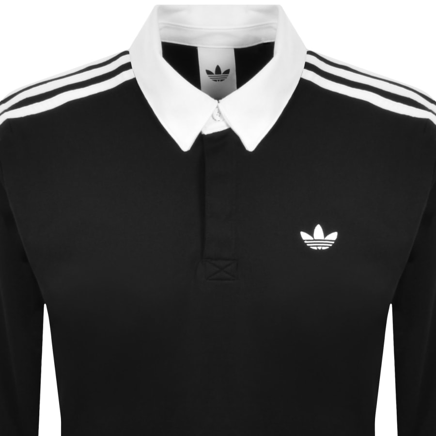 Image number 2 for adidas Originals Three Striped Polo Black