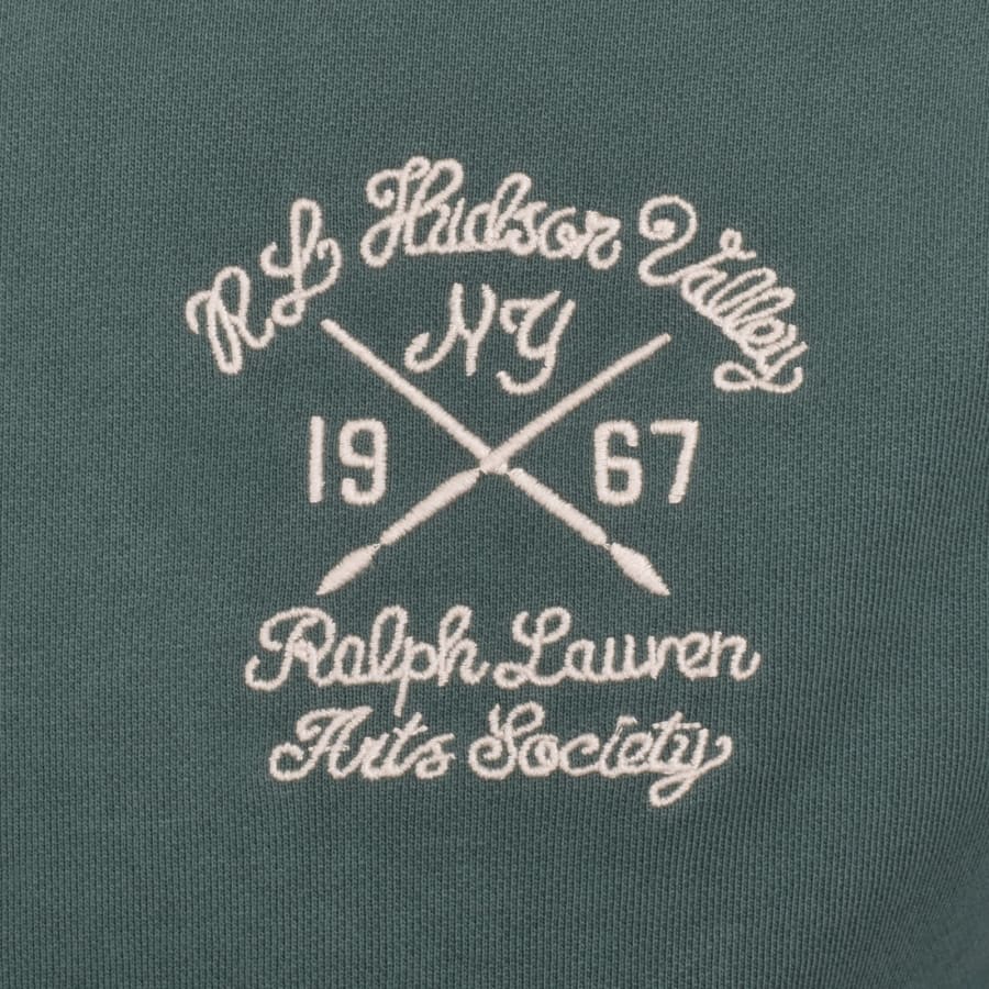 Image number 4 for Ralph Lauren Embroidered Hoodie Charter Green