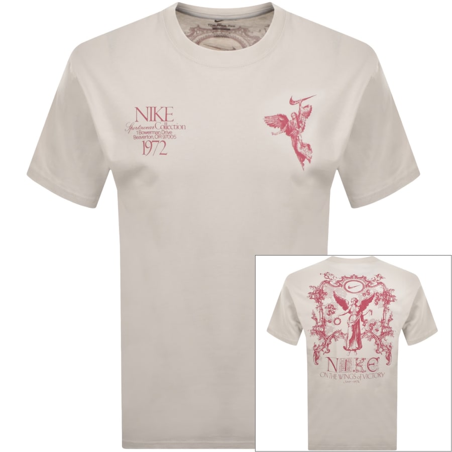 Image number 1 for Nike Wings Victory T Shirt Beige