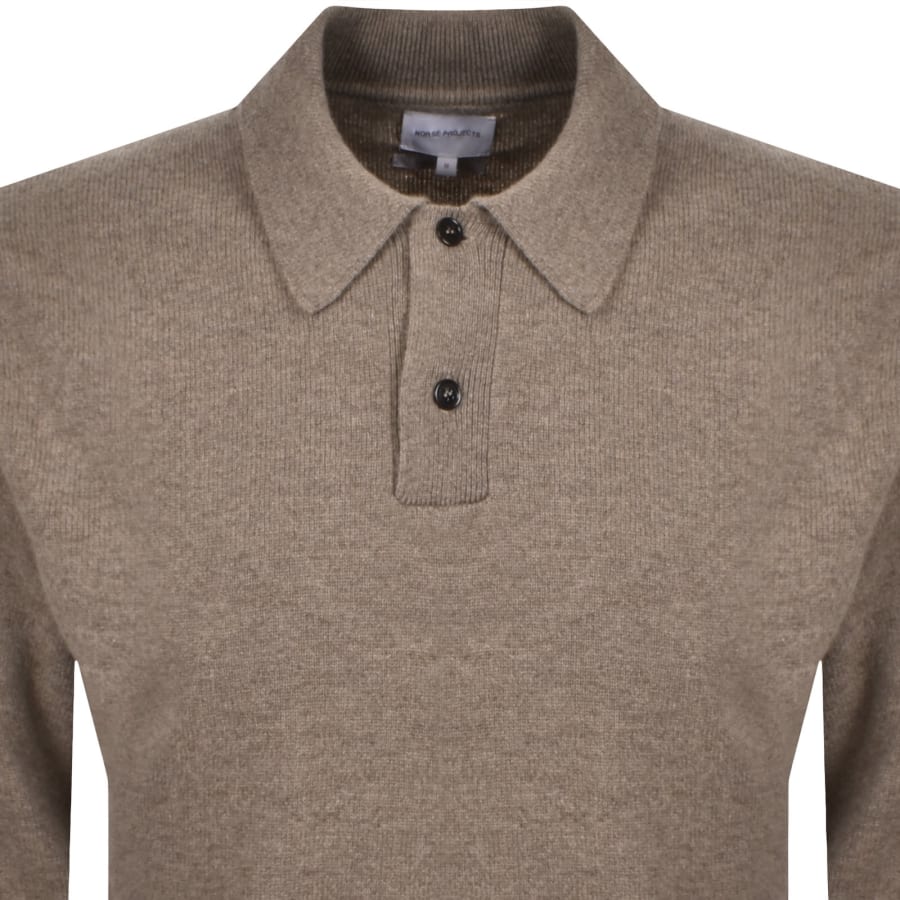 Image number 2 for Norse Projects Marino Lambswool Jumper Brown