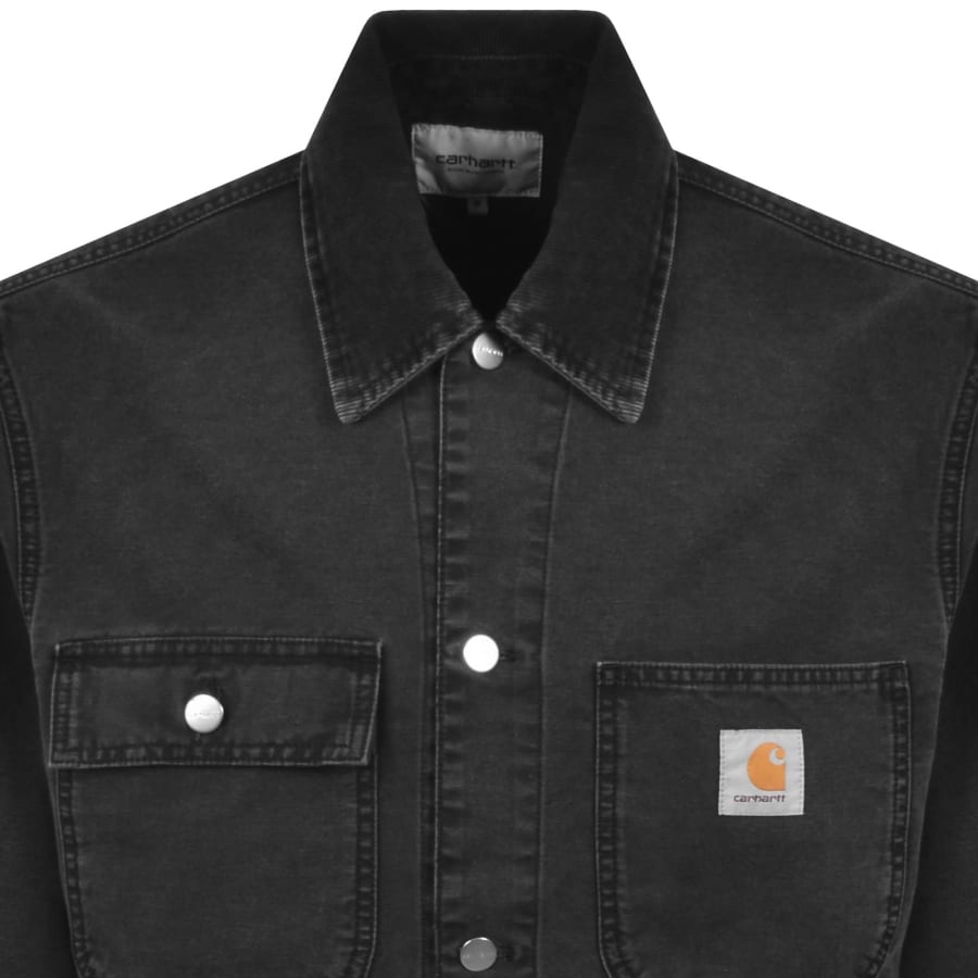Image number 2 for Carhartt WIP Mitch Shirt Jacket Washed Black