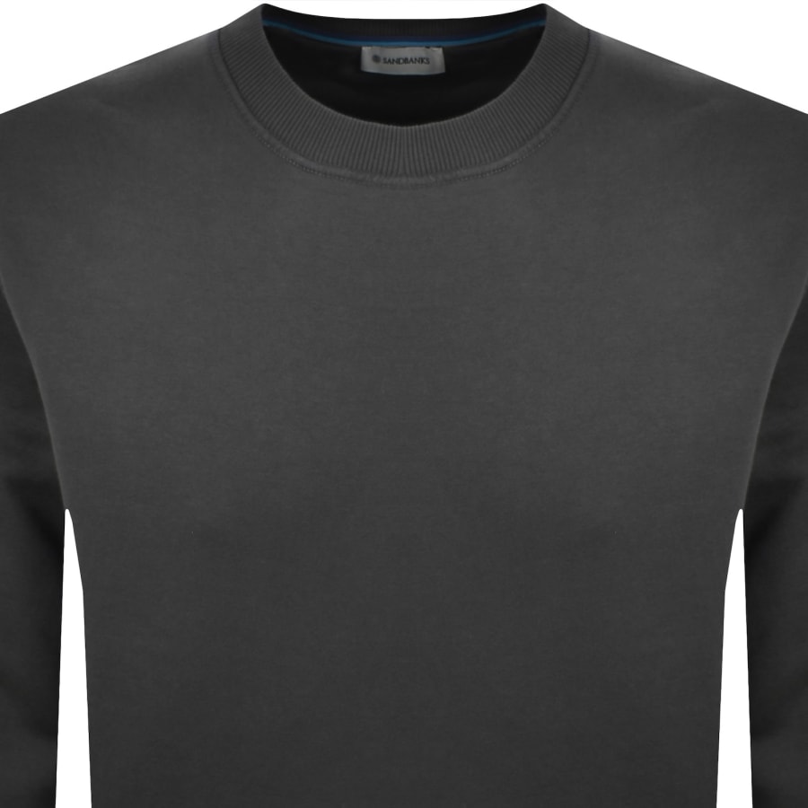 Image number 2 for Sandbanks Badge Logo Sweatshirt Grey