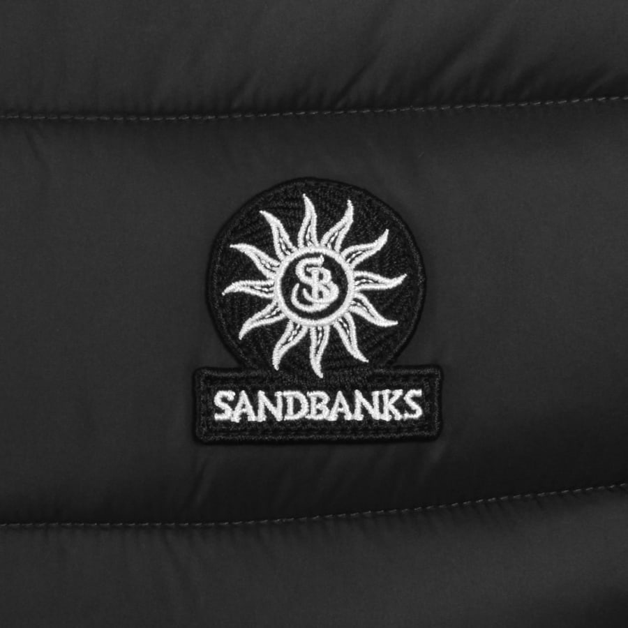 Image number 3 for Sandbanks Hooded Puffer Gilet Black