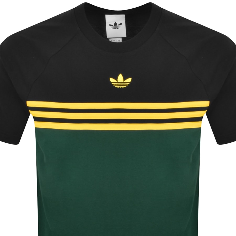 Image number 2 for adidas Originals Chest Stripe T Shirt Green