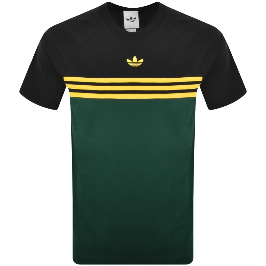 Image number 1 for adidas Originals Chest Stripe T Shirt Green