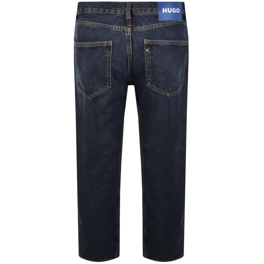 Image number 3 for HUGO Blue Straight Fit Jonah Jeans Navy