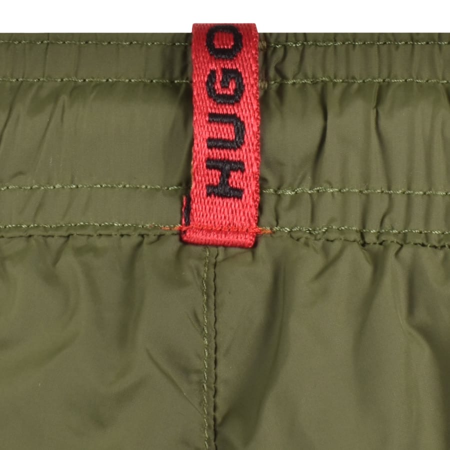Image number 4 for HUGO Fab Swim Shorts Dark Green