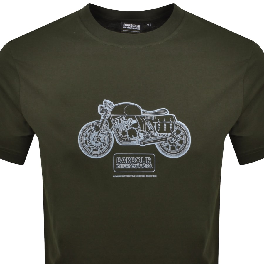 Image number 2 for Barbour International Logo T Shirt Green
