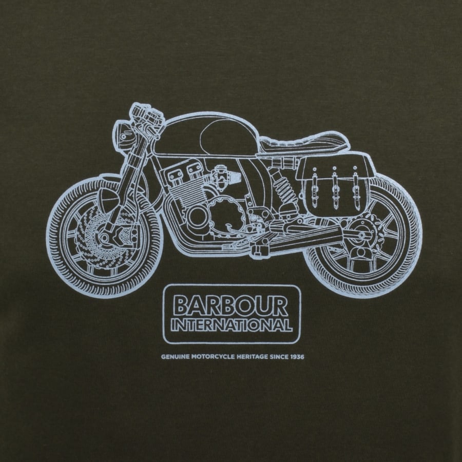 Image number 3 for Barbour International Logo T Shirt Green