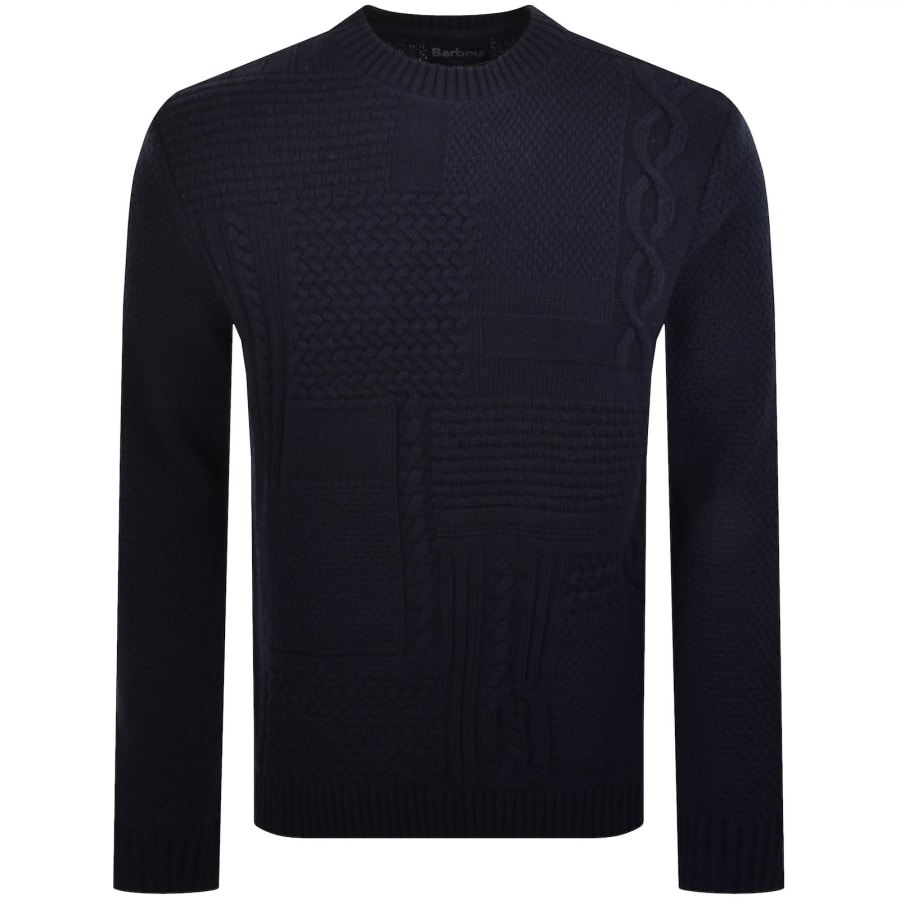 Image number 1 for Barbour Casey Cable Knit Jumper Navy