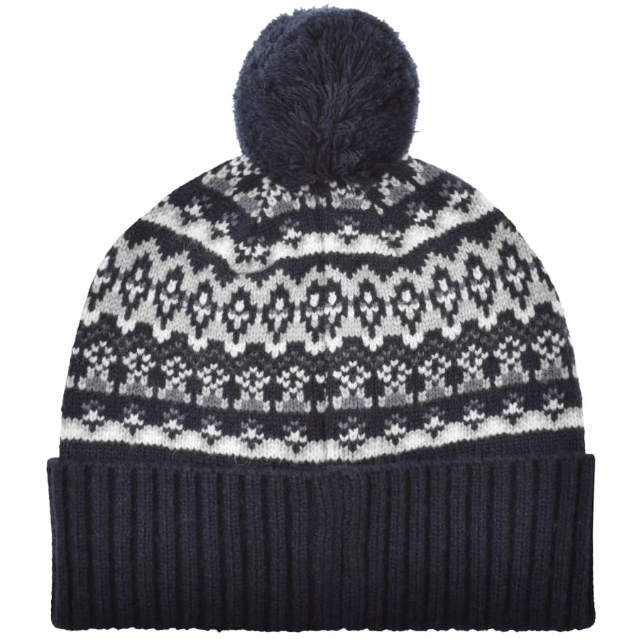 Image number 2 for Barbour Marlow Pom Beanie Hat Navy