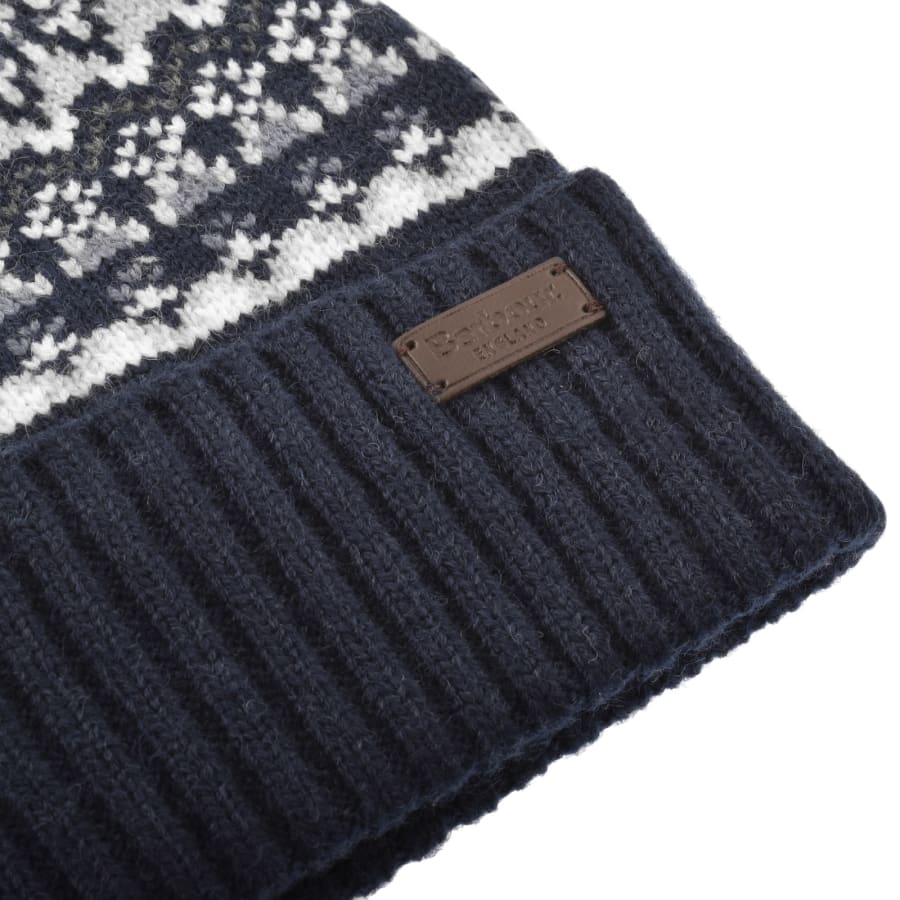 Image number 3 for Barbour Marlow Pom Beanie Hat Navy