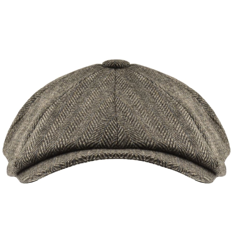 Image number 2 for Barbour Fyne Tweed Bakerboy Hat Brown
