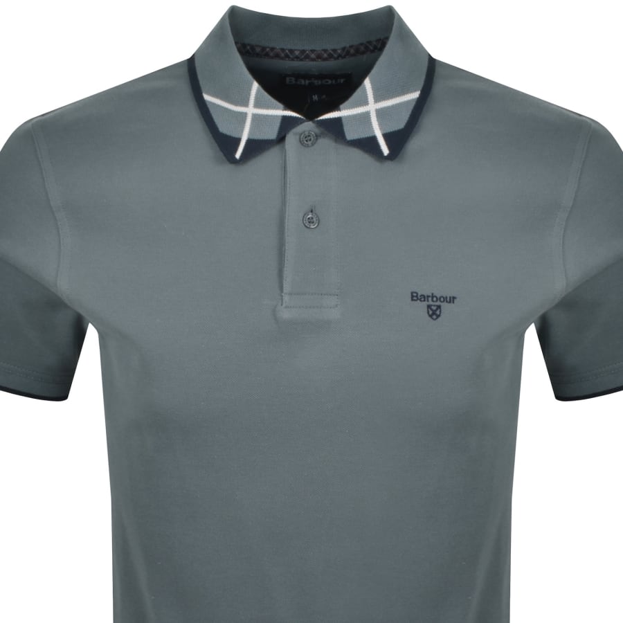 Image number 2 for Barbour Brodie Tailored Polo T Shirt Blue