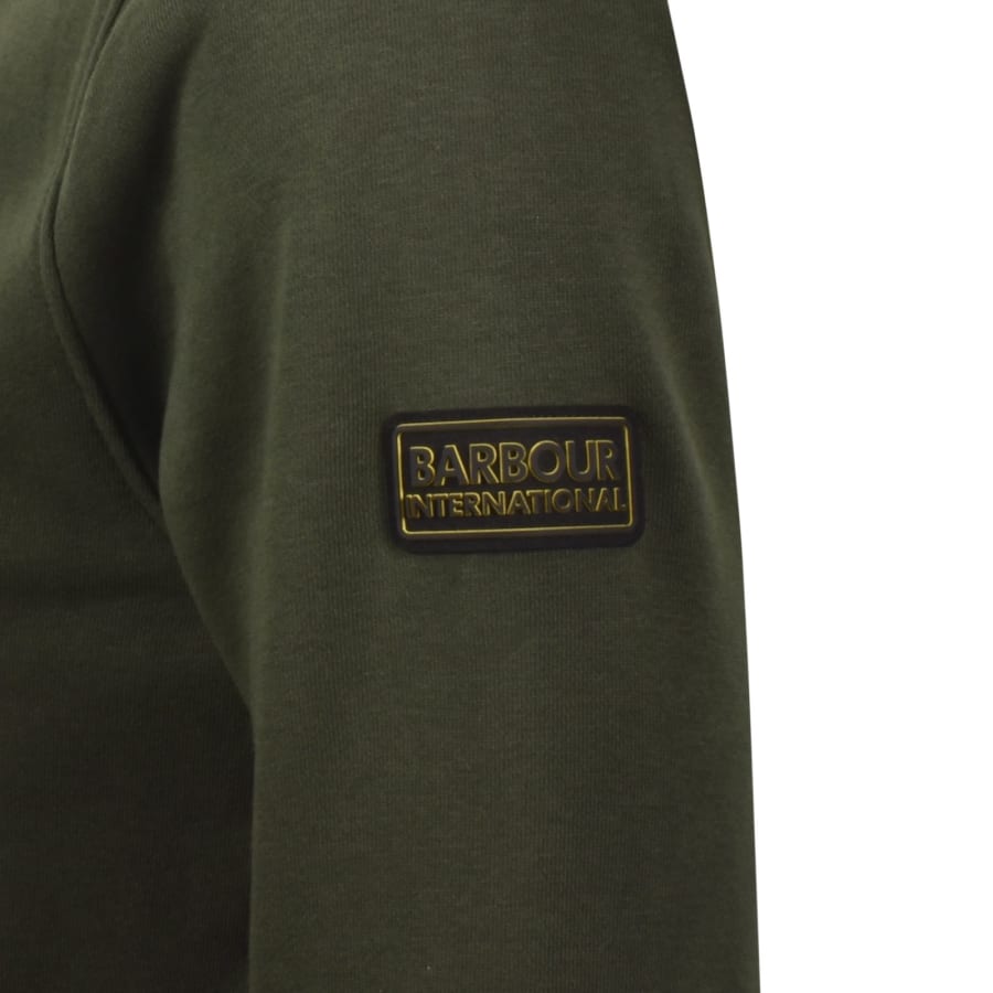Image number 4 for Barbour International Half Zip Sweatshirt Green