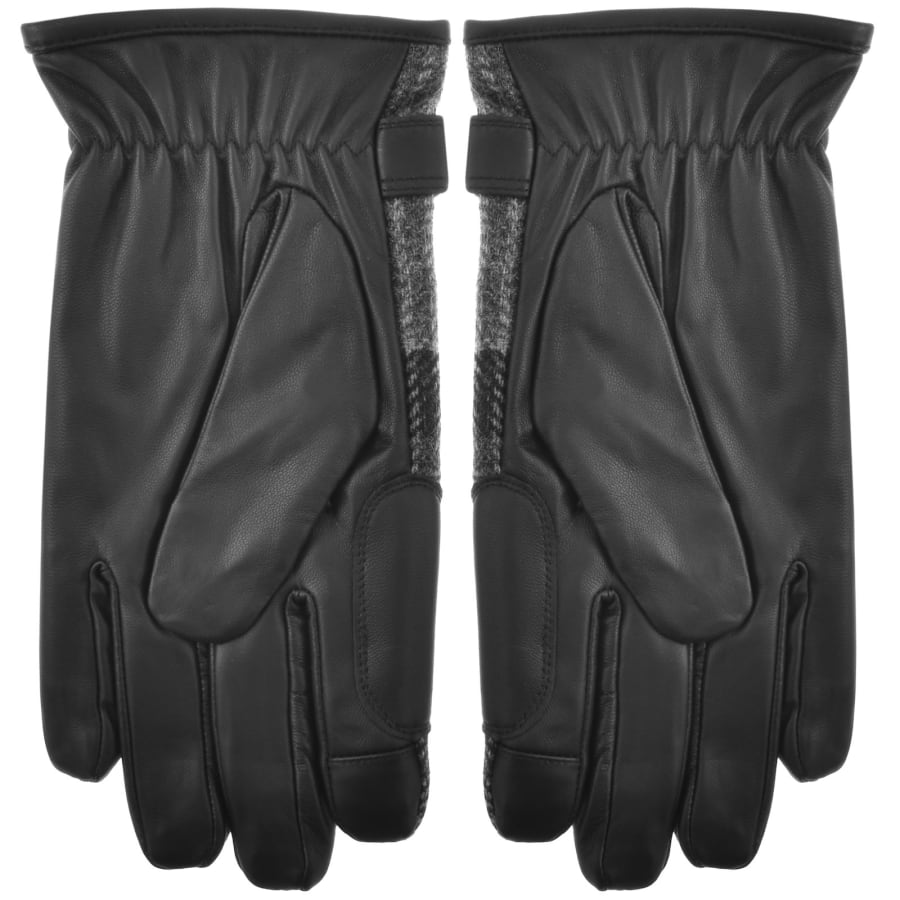 Image number 2 for Barbour Newbrough Tartan Gloves Black