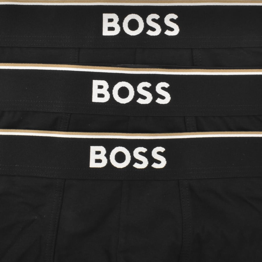 Image number 3 for BOSS Underwear 3 Pack Long Boxer Briefs Black