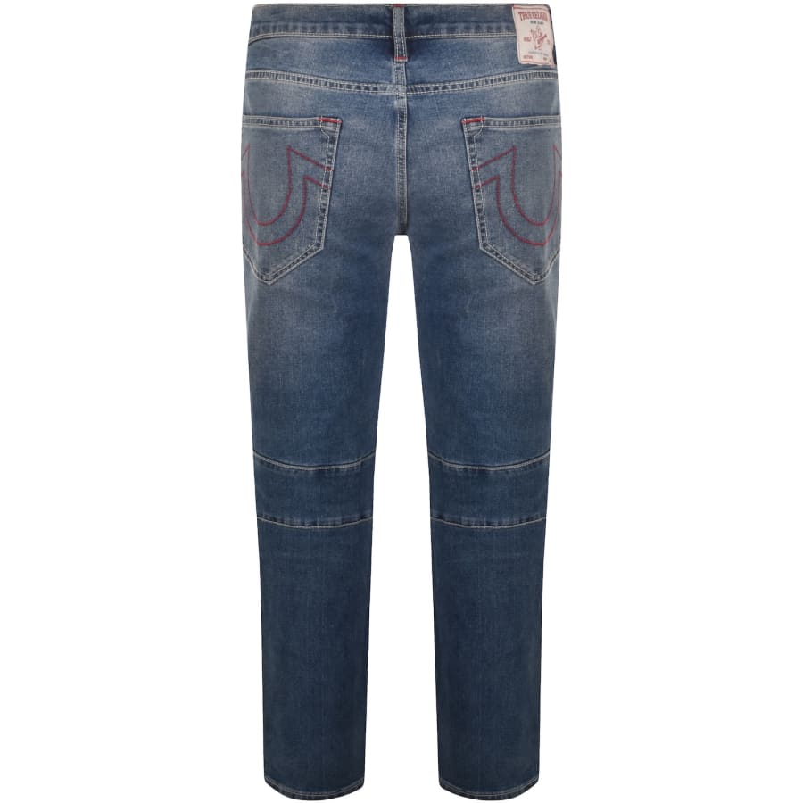 Image number 3 for True Religion Rocco Moto Denim Jeans Blue