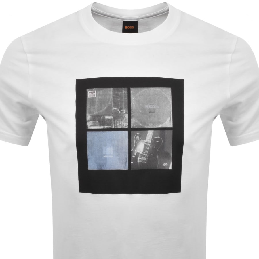 Image number 2 for BOSS Te Cover Graphic T Shirt White