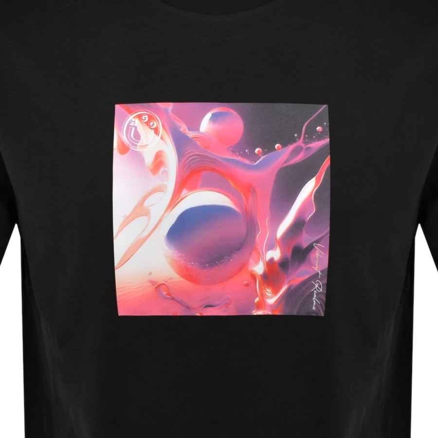 Image number 3 for HUGO Blue Nimpolix Artwork T Shirt Black