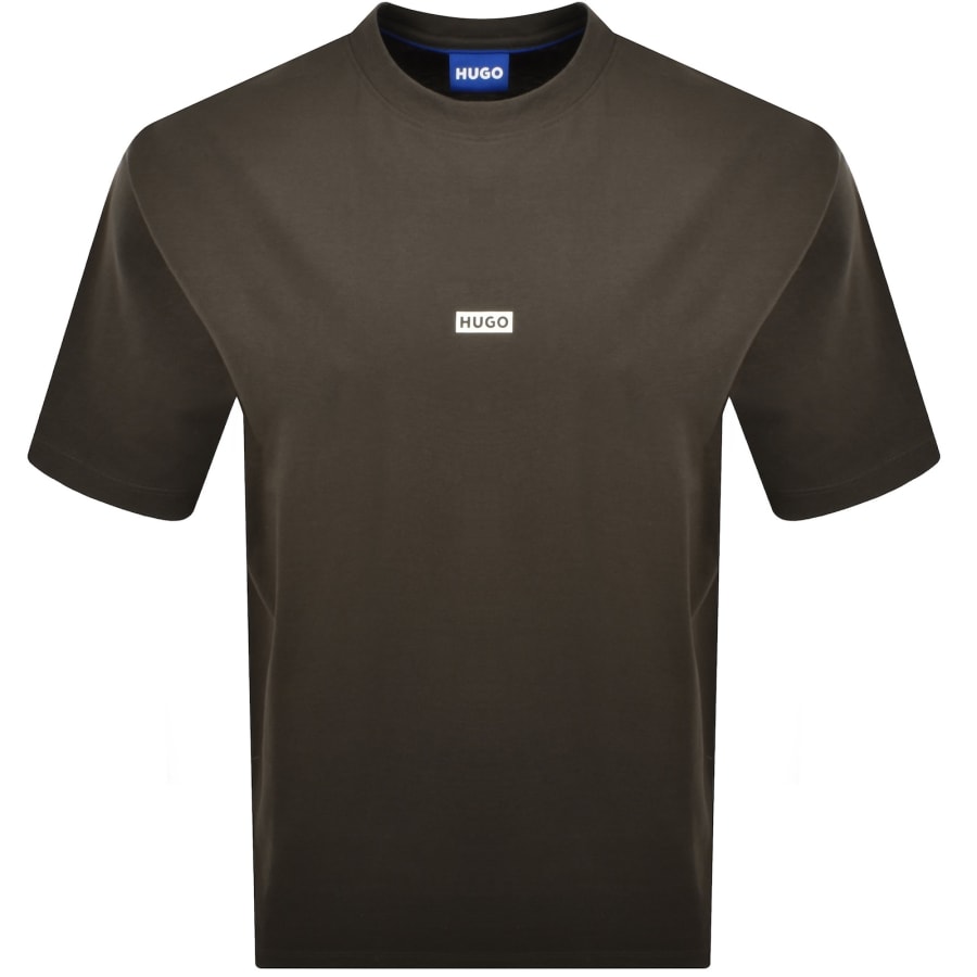 Image number 2 for HUGO Blue Nalono T Shirt Dark Brown