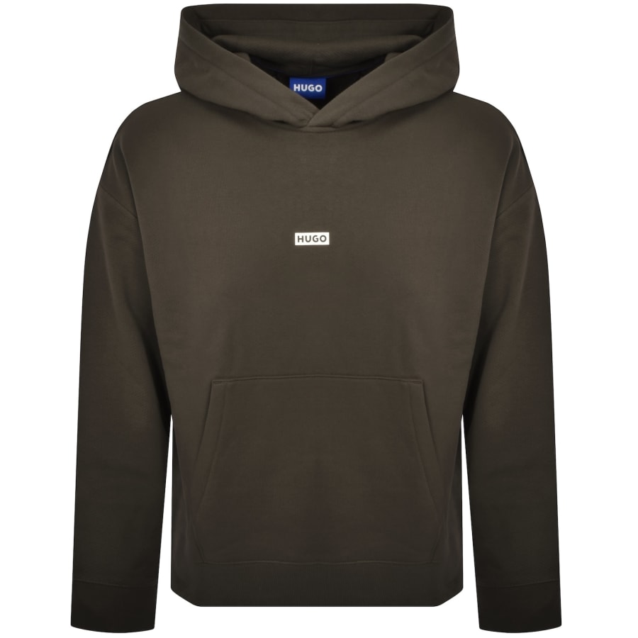 Image number 2 for HUGO Blue Nazardo Hoodie Dark Brown