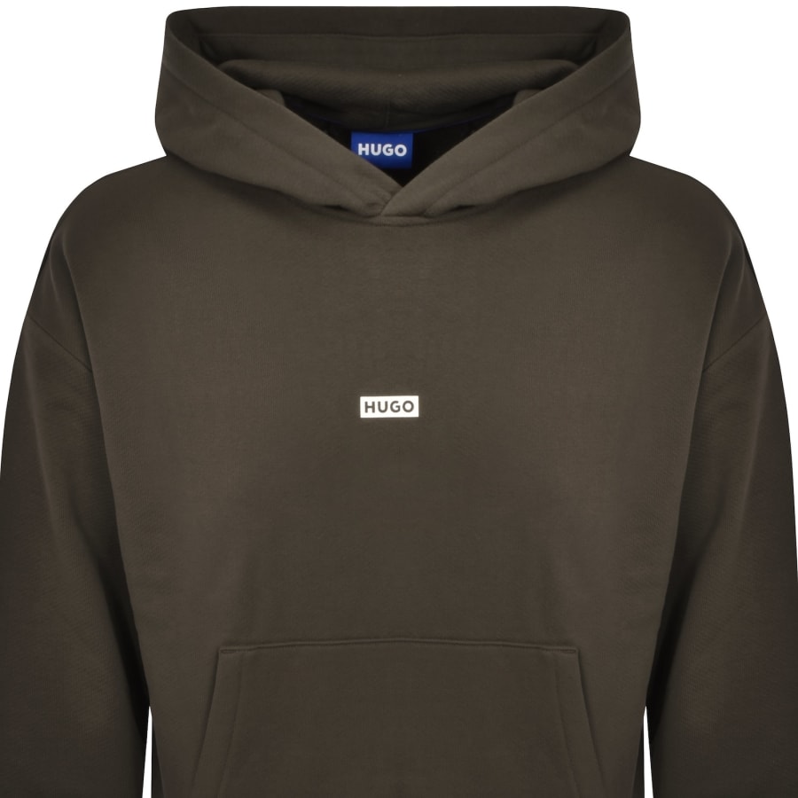 Image number 3 for HUGO Blue Nazardo Hoodie Dark Brown