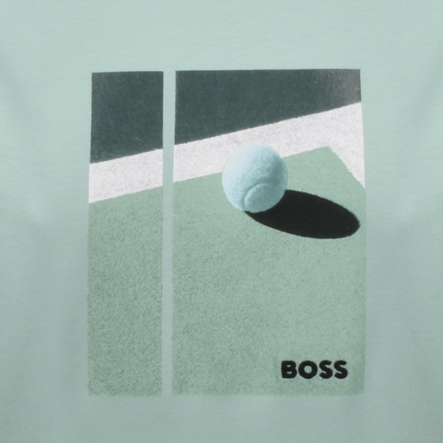 Image number 3 for BOSS Tennis Artwork Relaxed T Shirt Blue