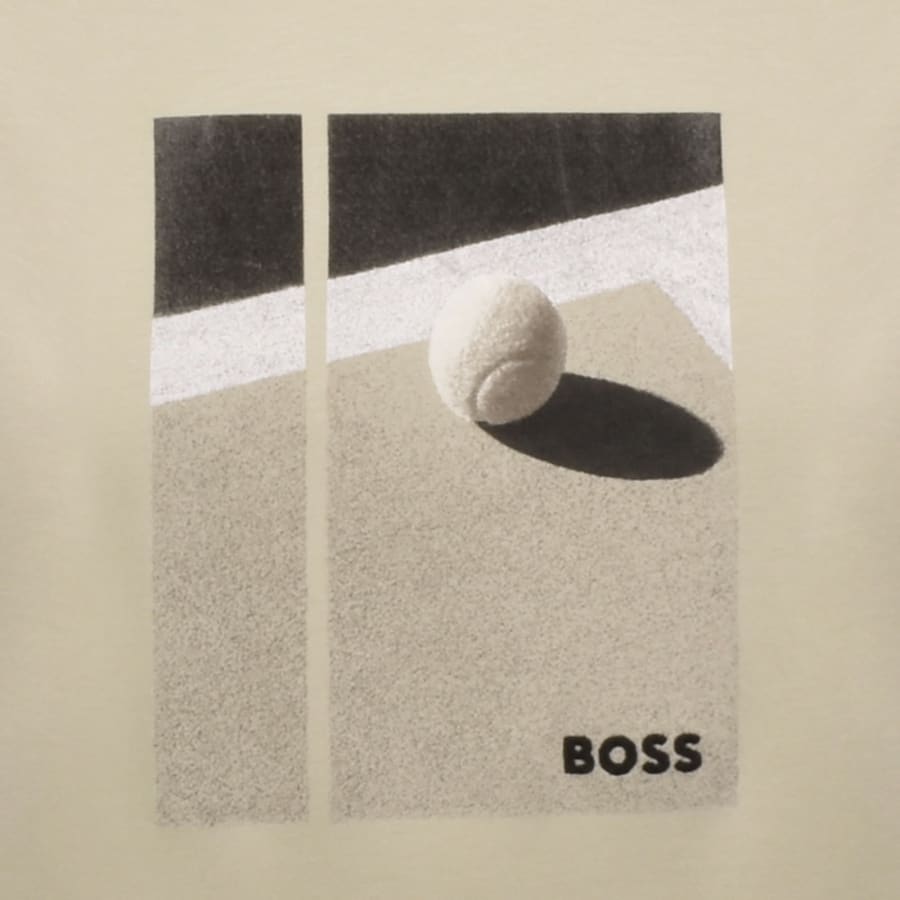 Image number 3 for BOSS Tennis Artwork Relaxed T Shirt Beige