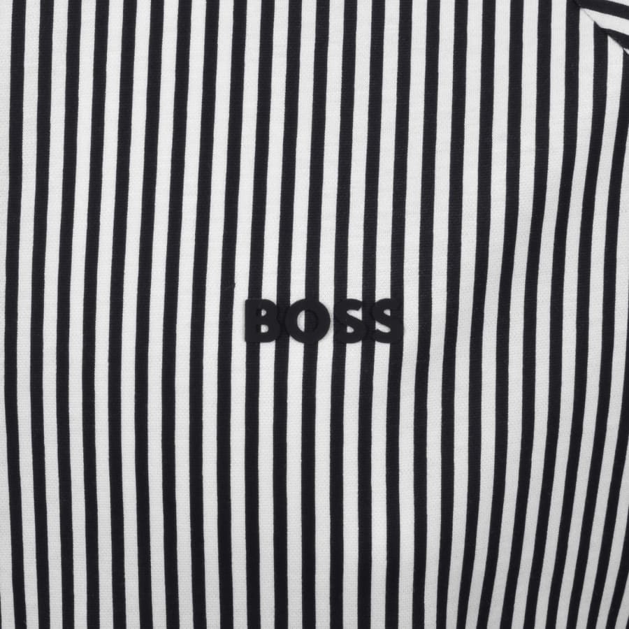 Image number 3 for BOSS Excurse Short Sleeve Striped Shirt Navy