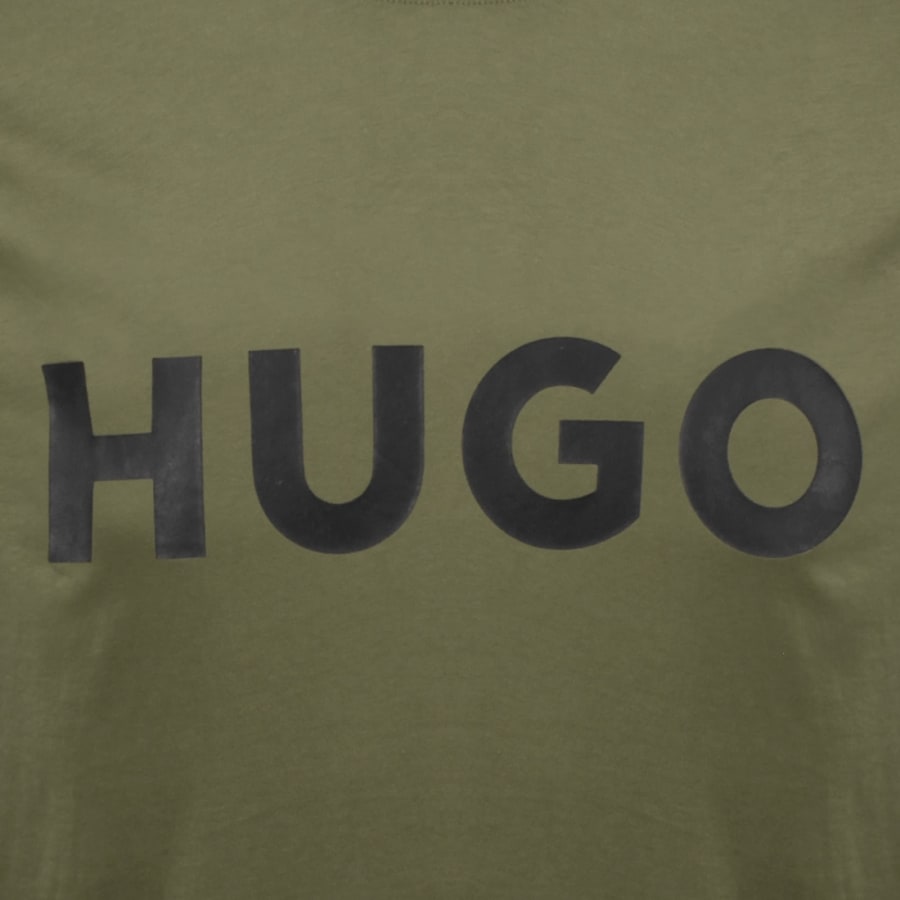 Image number 3 for HUGO Dulivio Crew Neck T Shirt Green