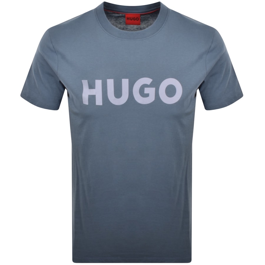 Image number 1 for HUGO Dulivio Crew Neck T Shirt Blue