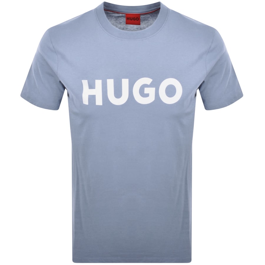 Image number 1 for HUGO Dulivio Crew Neck T Shirt Blue