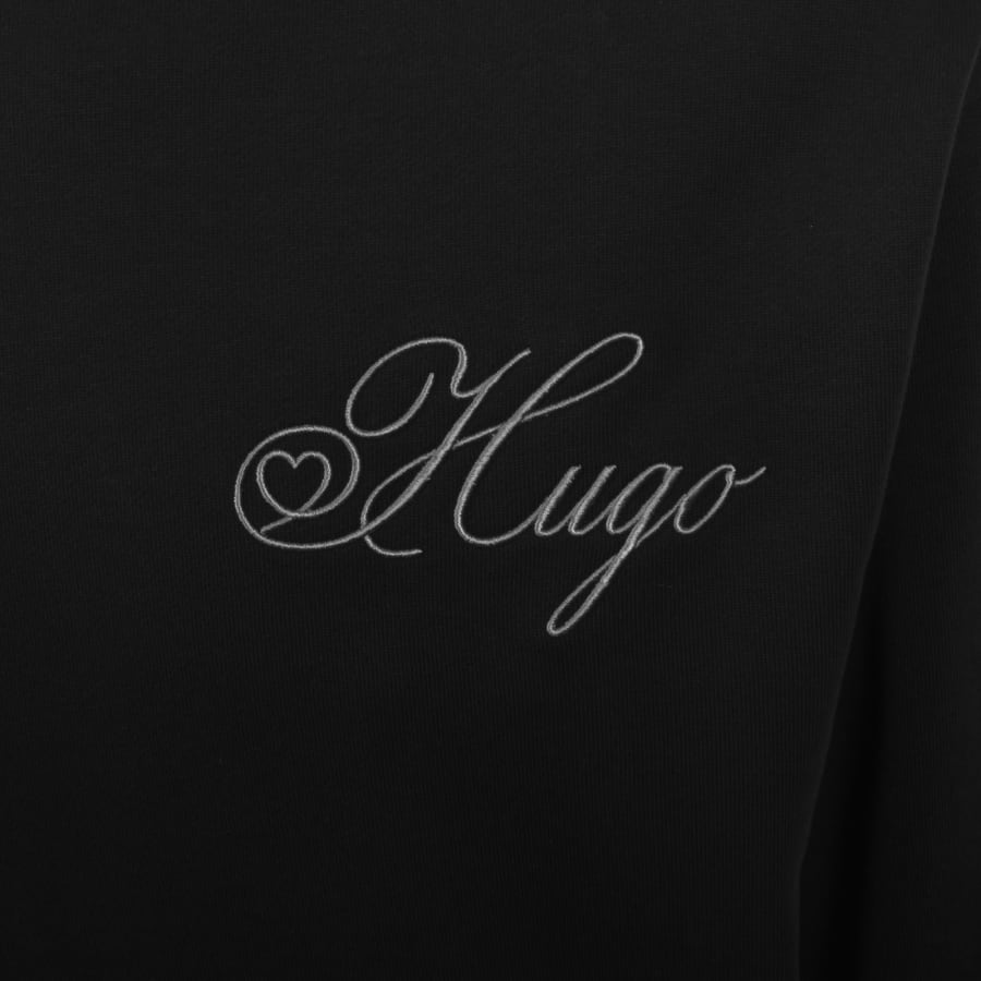 Image number 3 for HUGO Dalento Hoodie Black