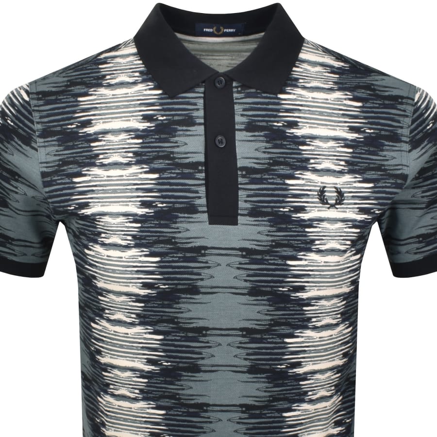 Image number 2 for Fred Perry Soundwave Polo T Shirt Blue