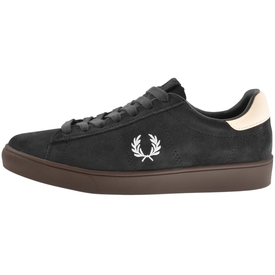 Image number 1 for Fred Perry Spencer Suede Trainers Grey