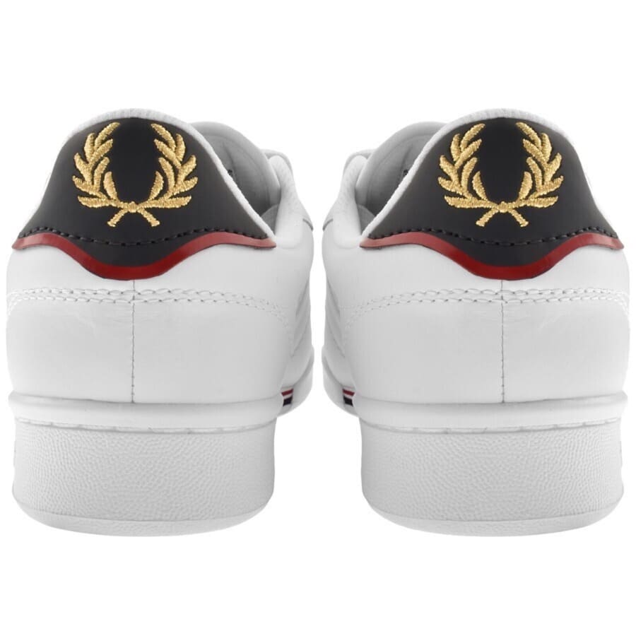 Image number 2 for Fred Perry B722 Leather Trainers White